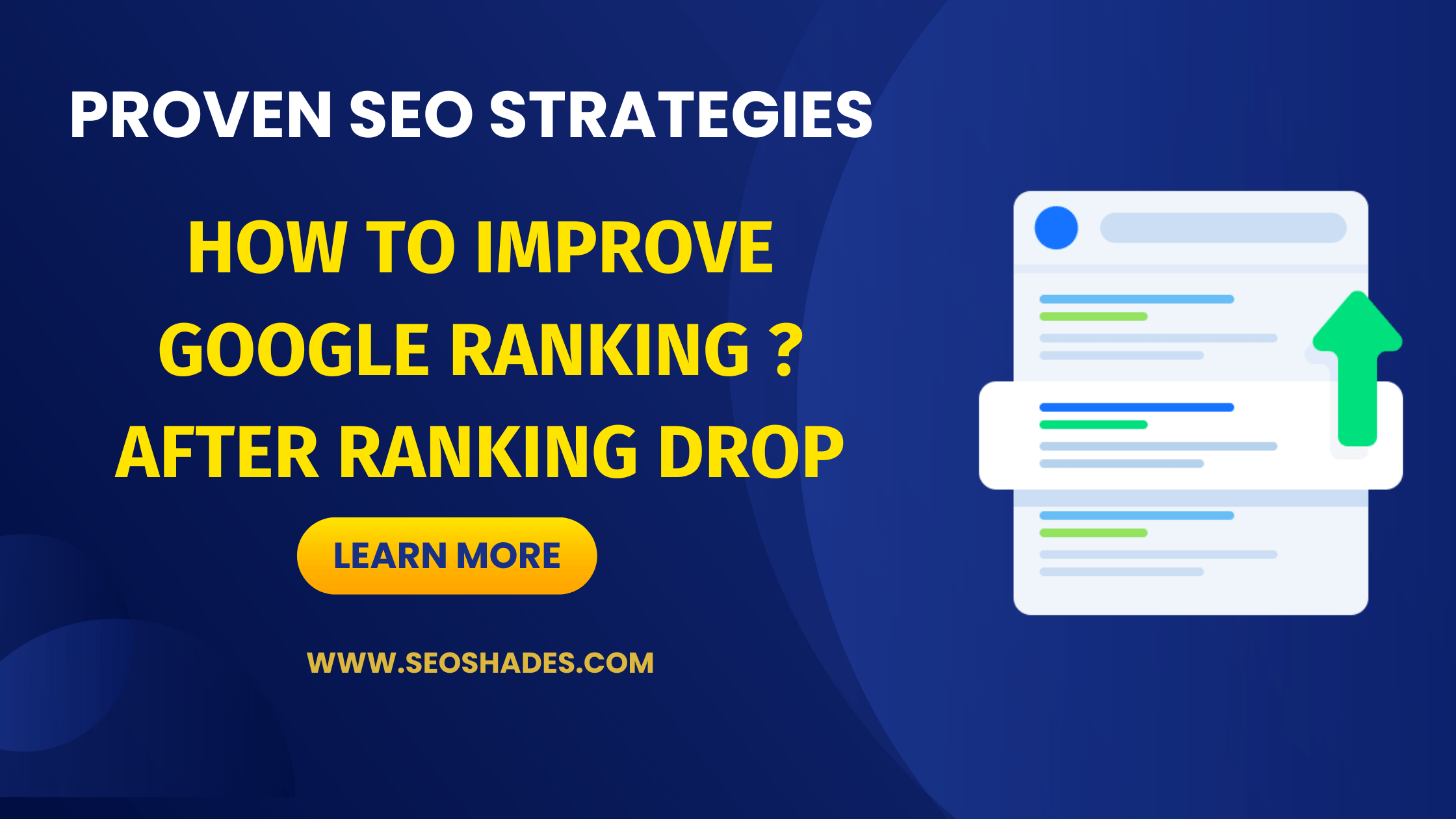how to improve google ranking After ranking Drop