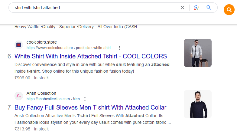 shirt with tshirt attached