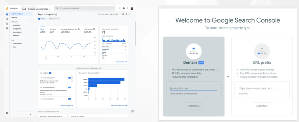 Setting Up Google Analytics and Search Console