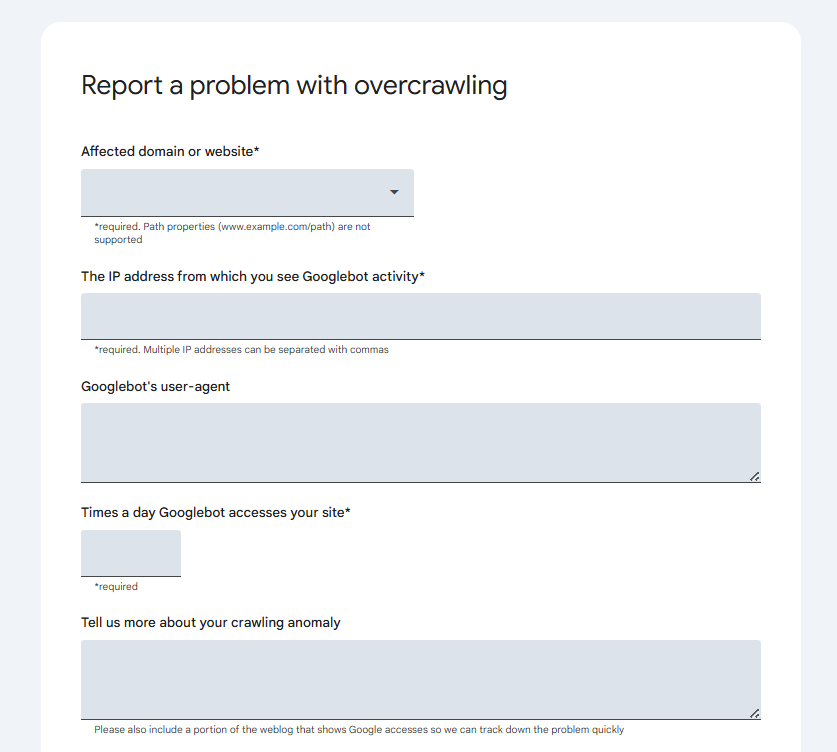 Reduce Crawl Rate