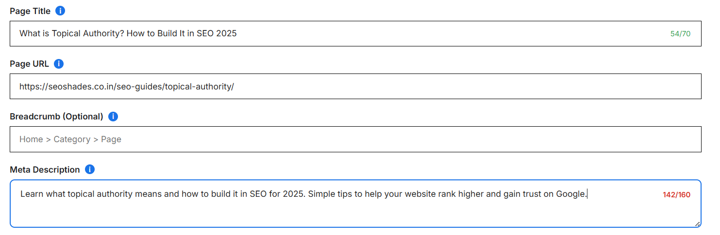 Title Tags & Meta Descriptions