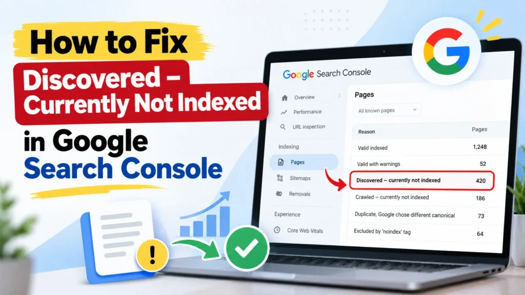 How to Fix Discovered – Currently Not Indexed in Google Search Console
