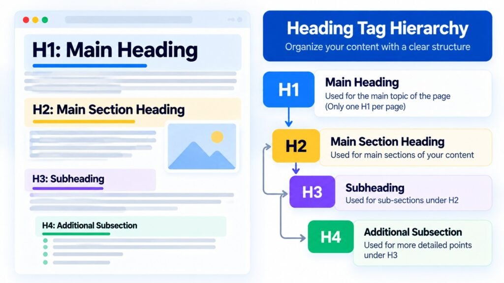 Heading Tag Optimization H1, H2, H3, and H4